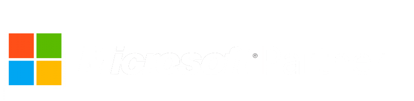 Logo microsoft parter branco